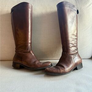 Brown Knee-High Leather Boots
